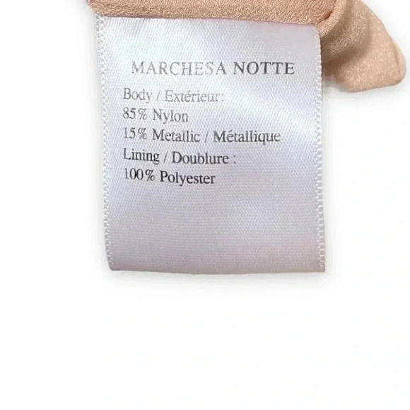 NWT Marchesa Notte Gold Sequin Ruffle Asymmetric One Shoulder Cocktail Dress 6 - Picture 9 of 9